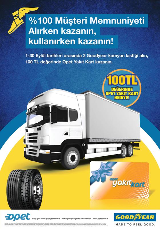 Goodyear ve OPET’ten kamyon sahipleri için kazandıran kampanya!