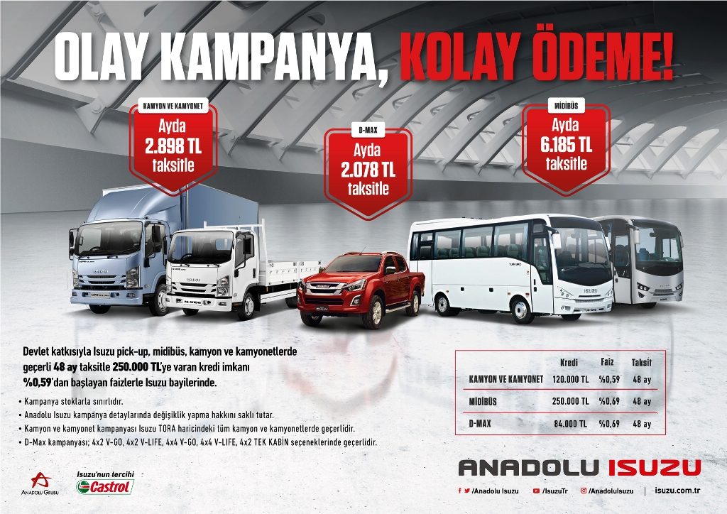 Isuzu’dan Çok Cazip Ödeme Koşulları