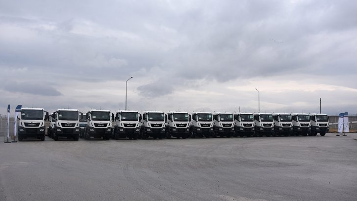 İşkaya İnşaat filosunu 35 adet MAN komyon ile güçlendirdi