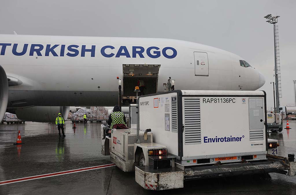 Turkish Cargo, UNICEF’in Kovid-19 aşılarını taşıyor