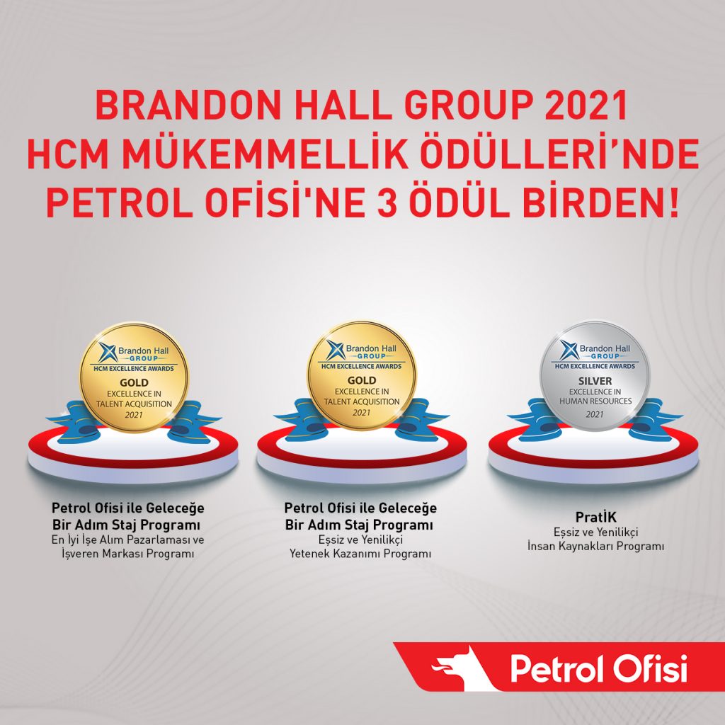Petrol Ofisi Brandon Hall Group HCM Mükemmellik Ödülleri’nde 2021’in de kazanını oldu, 3 ödül birden aldı