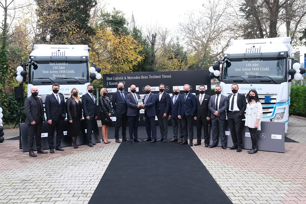 150 adet Mercedes-Benz Actros 1848 LSnRL Ekol Lojistik’e teslim edildi.