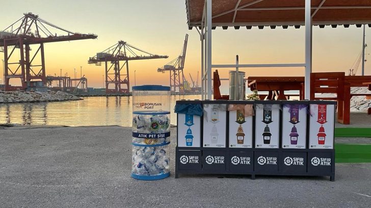Borusan Limanı, pet şişe atıklarını döngüsel ekonomiye kazandırıyor.