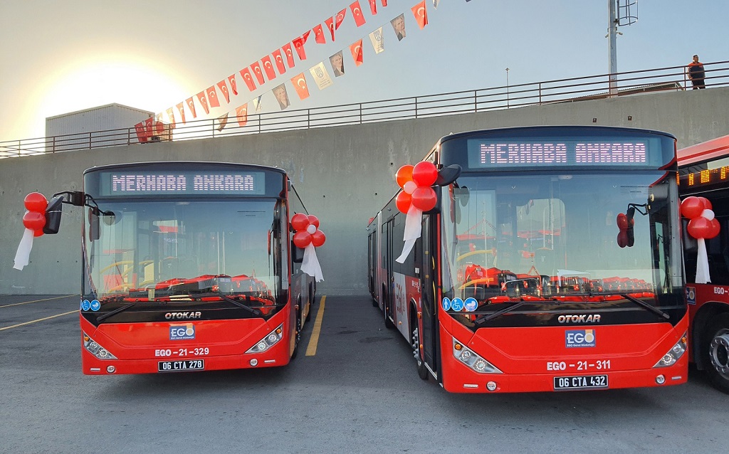 Başkent için özel olarak üretilen 28 adet  Otokar Kent Körüklü törenle hizmete başladı.