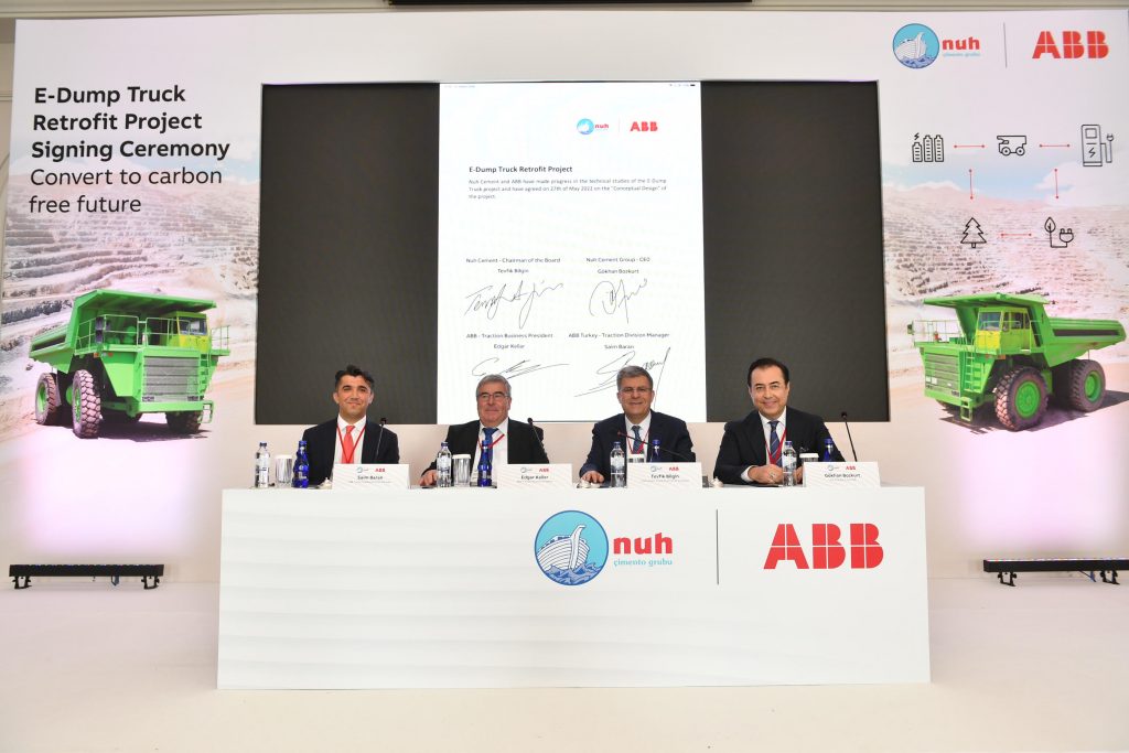 Nuh Çimento ve ABB, sıfır emisyon ile çalışacakKaya Kamyonlarının tam elektrikliye dönüştürülmesi projesinde iş birliği yapıyor