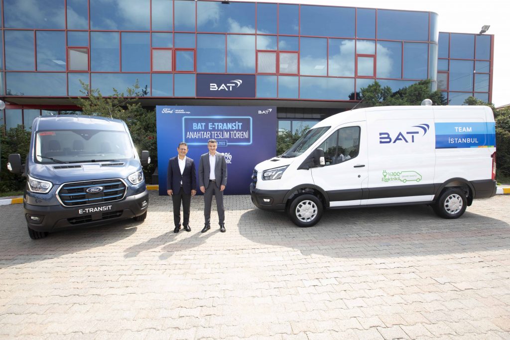 BAT, Türkiye filosunda ilk tam elektrikli ticari araç Ford E-Transit’i kullanmaya başladı