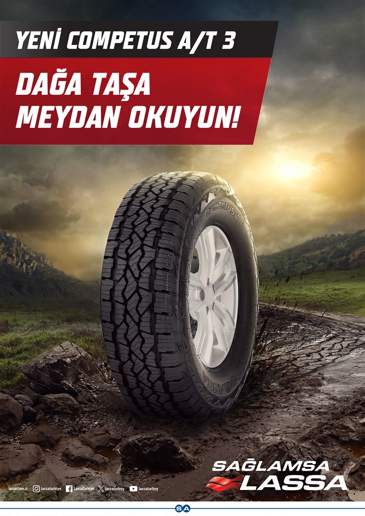 Lassa’nın Off Road Araçlara Yönelik Yeni Competus A/T 3  Lastiği Zorlu Yol Koşullarına Meydan Okuyor